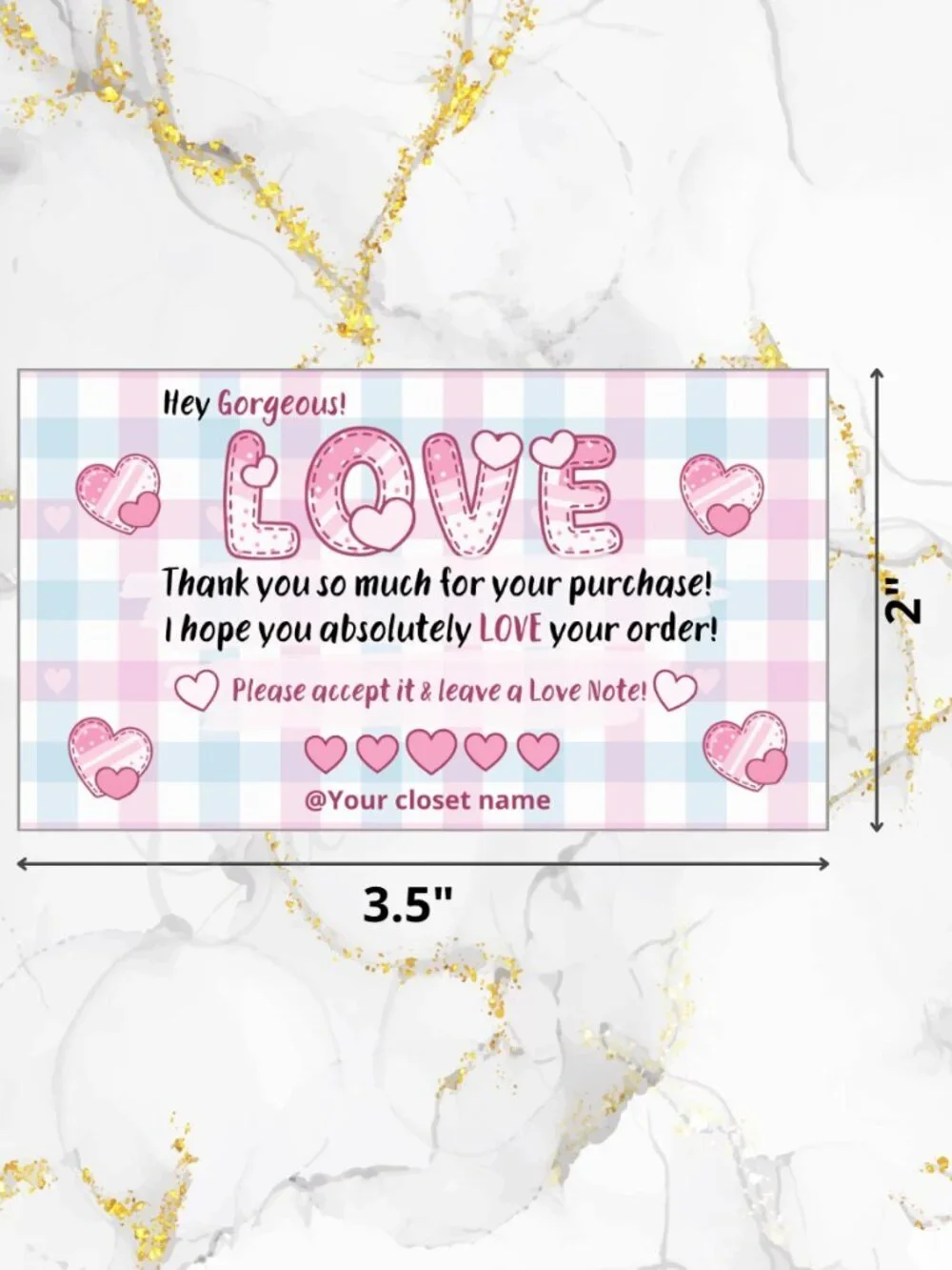 120 Pack Love Cute  Personalized Thank You Cards & Stickers